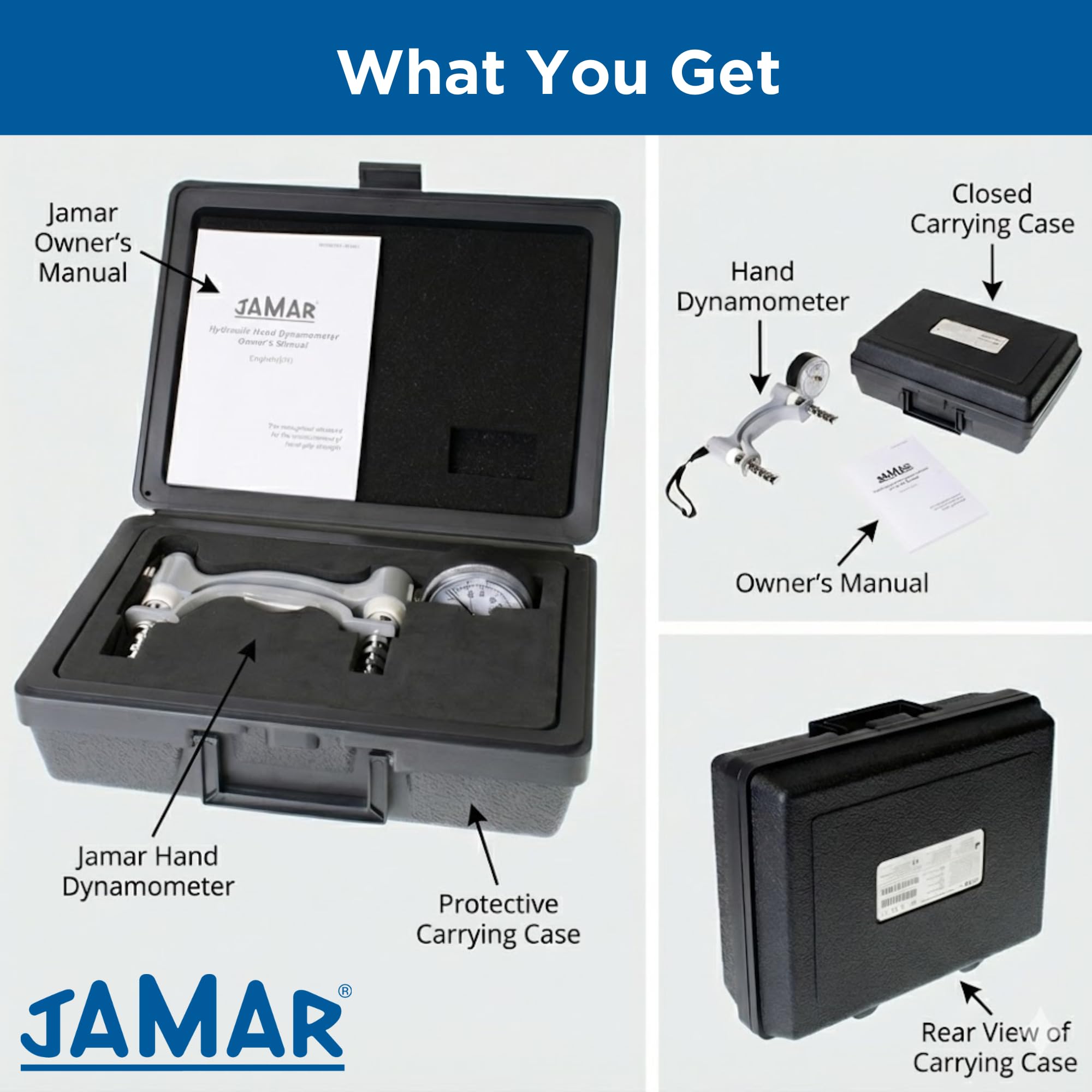 Amazon.co.jp: Jamar 油圧式ハンドダイナモメーター、グリップ強度を