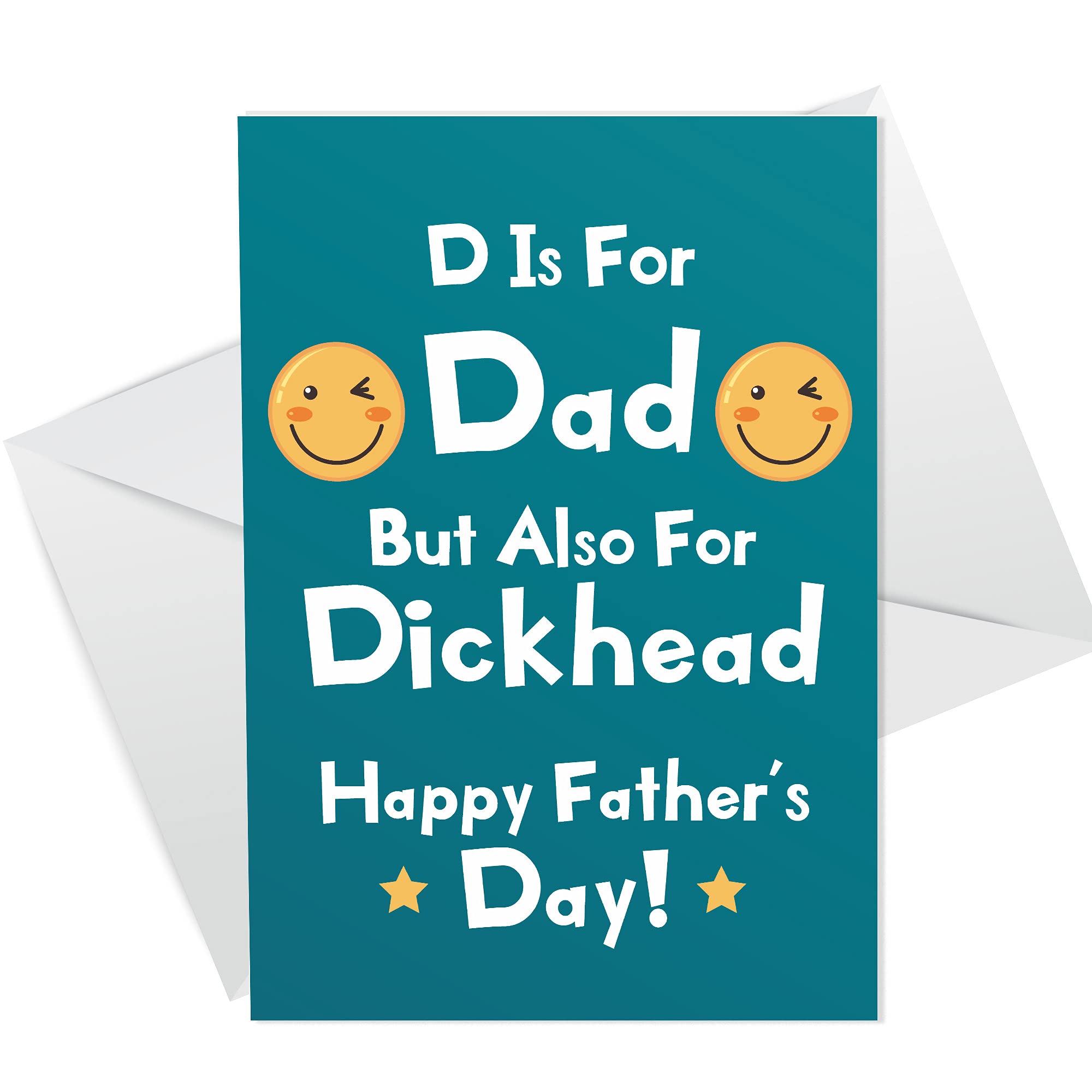 Rude Fathers Day Card From Daughter Son Funny Card For Dad A6 Card Keepsake