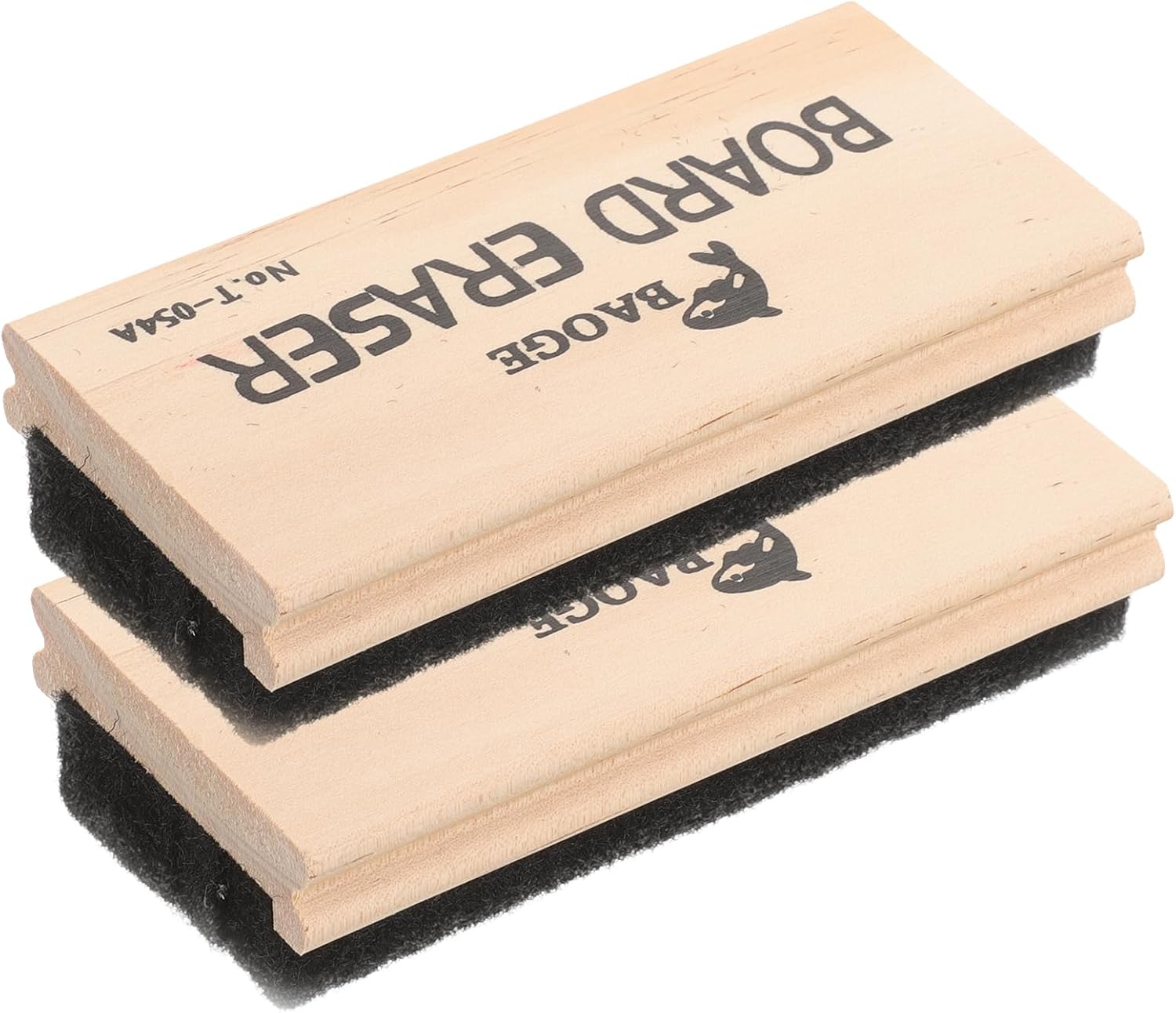 Gadpiparty 2Pcs Felt Chalkboard Erasers Wooden Black Board