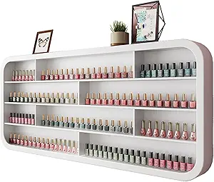 Nail Polish Display Rack, Cosmetics Storage Cabinet, Wall-Mounted Storage Wall Rack for Storing Cosmetics, Essential Oils and Perfumes