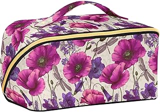Violet and Purple Bells Floral Travel Cosmeti...