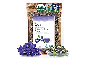 INCAS Butterfly Pea Flower Organic Tea: Refreshing Blue Brew