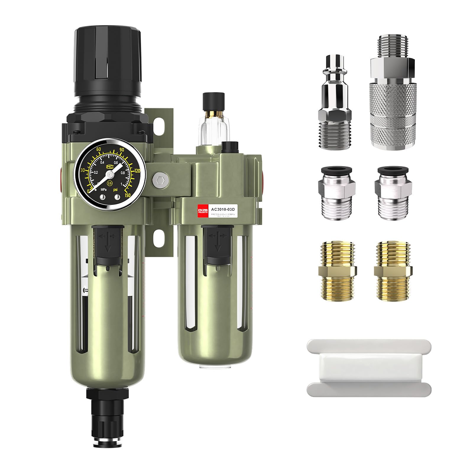 NPT 3/8" Air Compressor Water Separator Filter Pressure Regulator — Amazon image 11