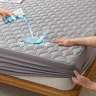 HIGHDI Matratzenschoner Wasserdicht 90 X 200 cm, Kinder Gestepptes Grau Topper Matratzenauflage, Waschbar, Atmungsaktive Matratzenbezug (Dehnbar Auf 27 cm)