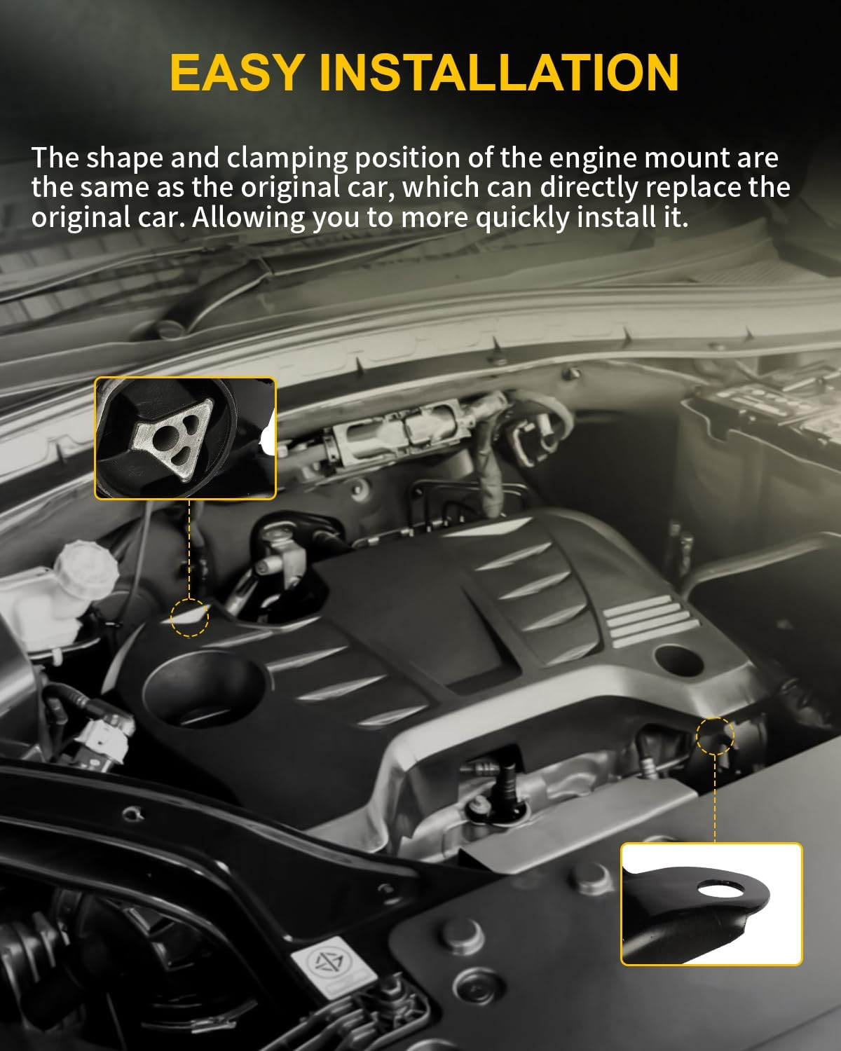 OCPTY Engine Motor and Transmission Mount Kit Compatible for Mazda 5 2006 2007 2008 2009 2010 L4 2.3L, Automatic and Manual Transmission, 4 PCS # BP4S39040A, BP4S39040B