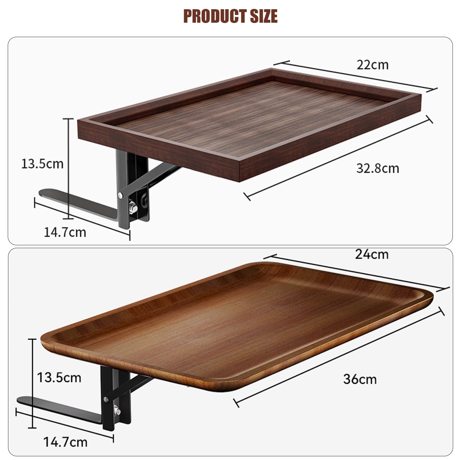 Comodino pieghevole in bambù con ripiano e vassoio per materasso, con altezza regolabile, capacità di carico 10 kg, design salvaspazio per affittuari e piccoli spazi