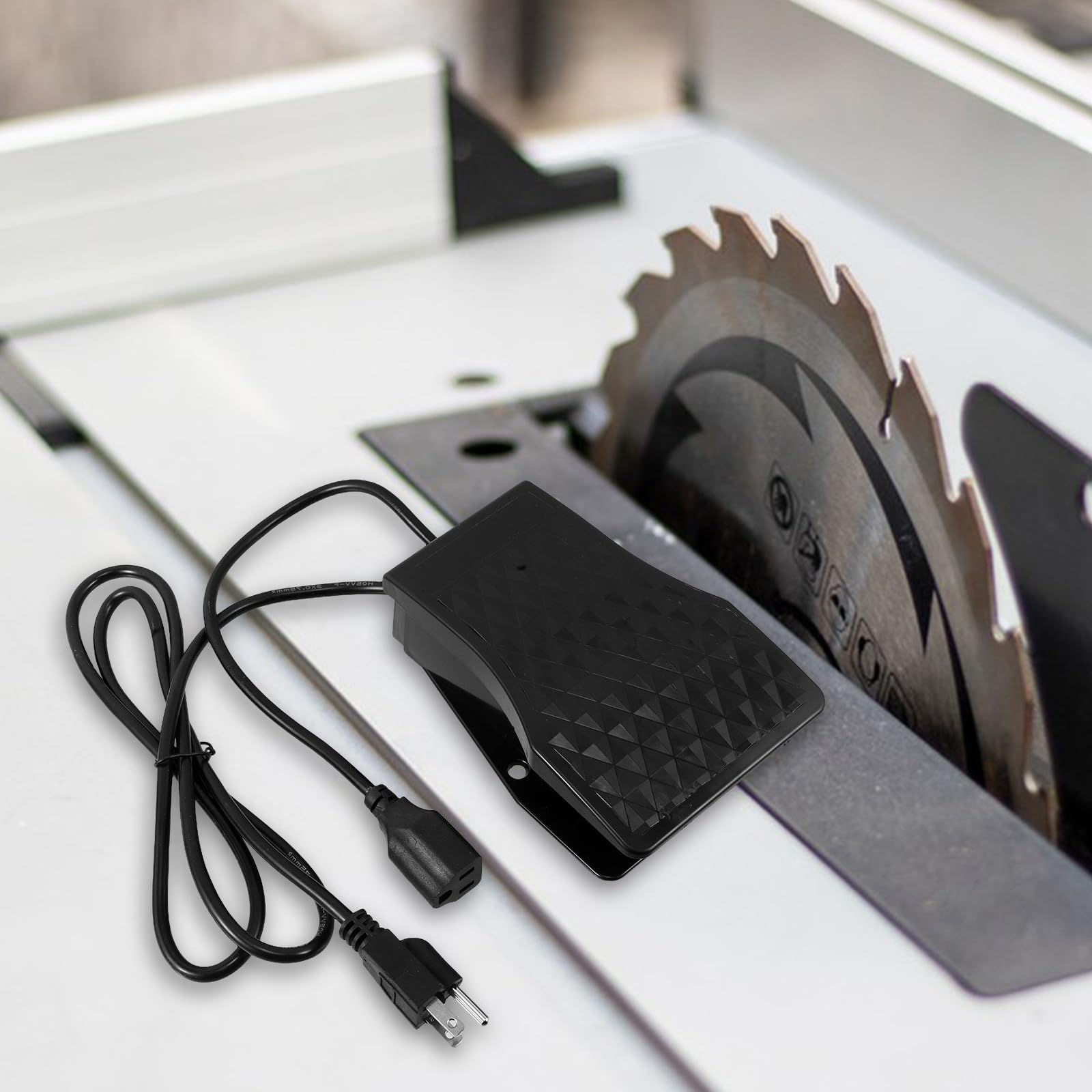 Alipis Pédale de Commande Matériau Plastique Noir Contrôle de Vitesse Infini pour Outil de Meulage Suspendu Électrique Accessoire pour Usage Domestique 220v