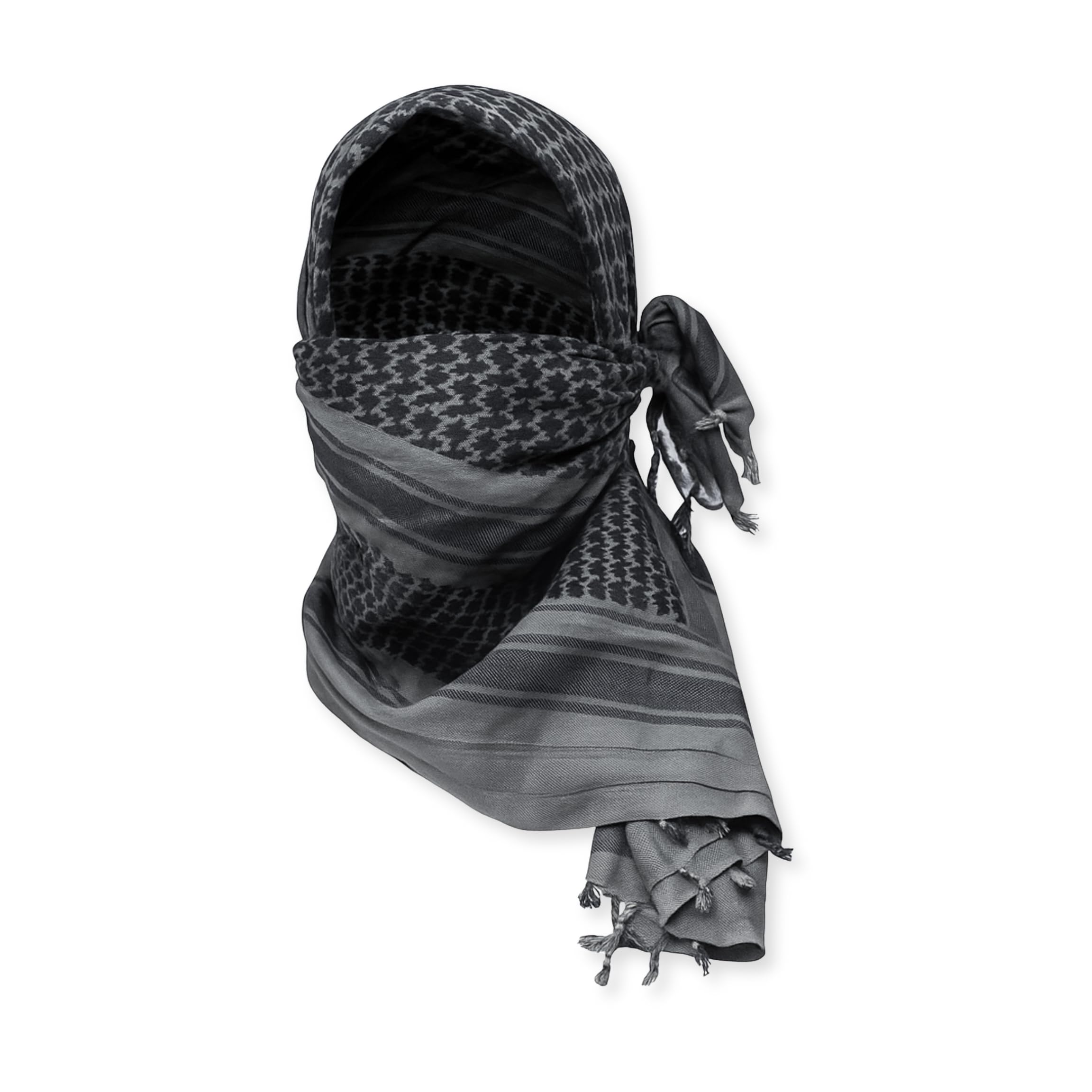M MCGUIRE GEAR Shemagh Tactical Scarf, Middle Eastern Desert Hood, Bandana, Keffiyeh, Military Style, 100% Cotton, 42" x 42"