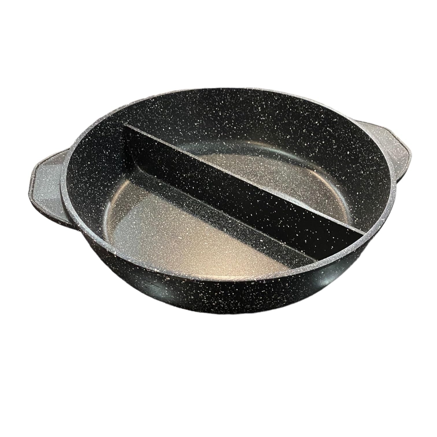 Padella Duo in Pietra lavica, artigianale Made in Italy con rivestimento antiaderente naturale per cottura ottimale antigraffio per gas e forno (32cm)