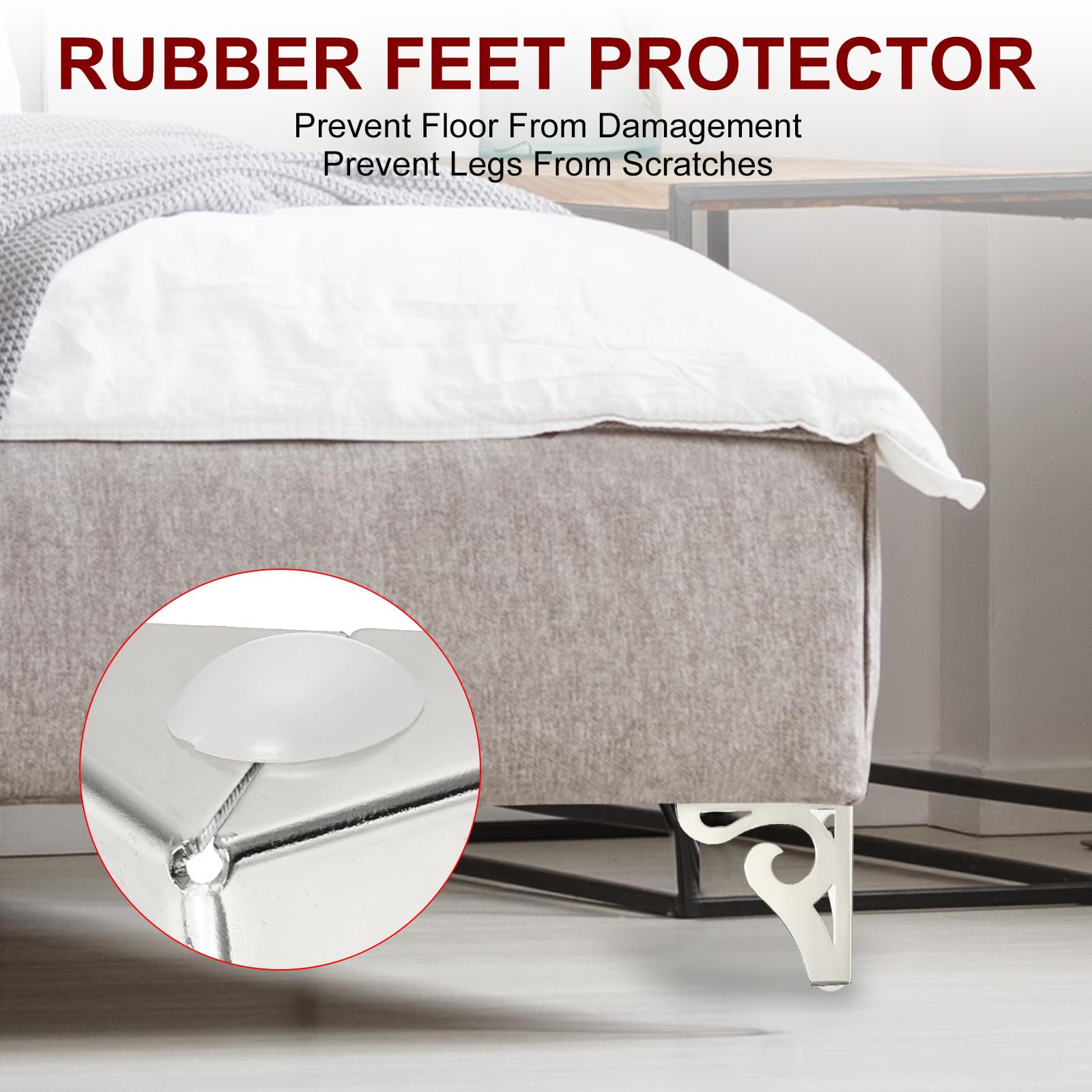 PATIKIL 3 Inch Hollow Out Furniture Legs - Image 3