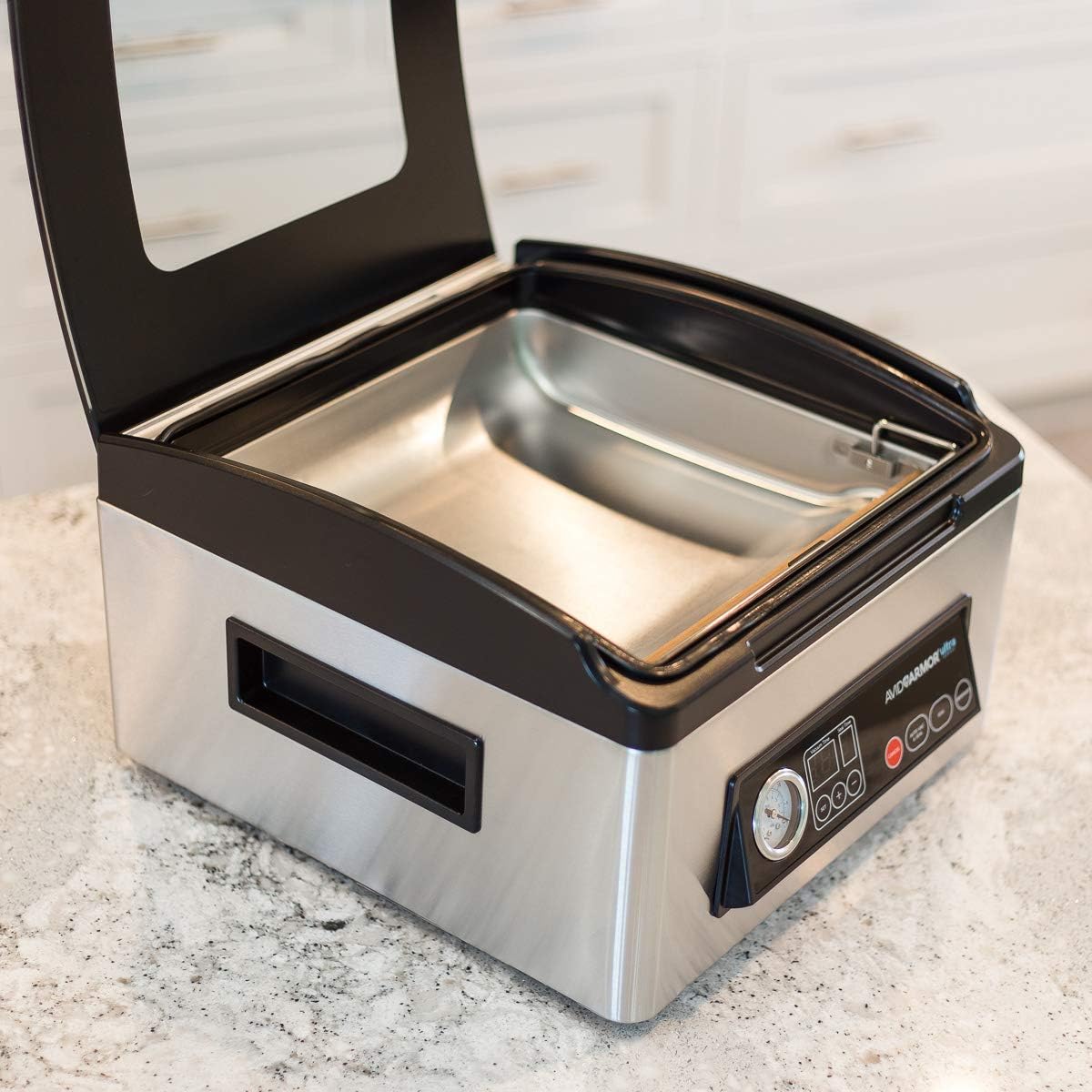 Avid Armor Chamber Vacuum Sealer Model USV32 Ultra Series, Perfect for Liquid-Rich Foods including Fresh Meats, Marinades, Soups, Sauces and More. Save Money by Vacuum Packaging the Professional Way: Home & Kitchen
