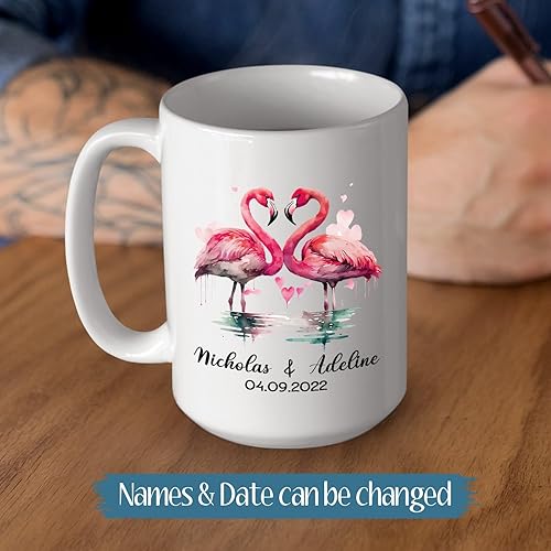 Miniatura 9 de Regalo personalizado de amor  Bonita taza de cerámica de muñeco de nieve para pareja  Taza de porcelana personalizada con nombres y año  Taza de té