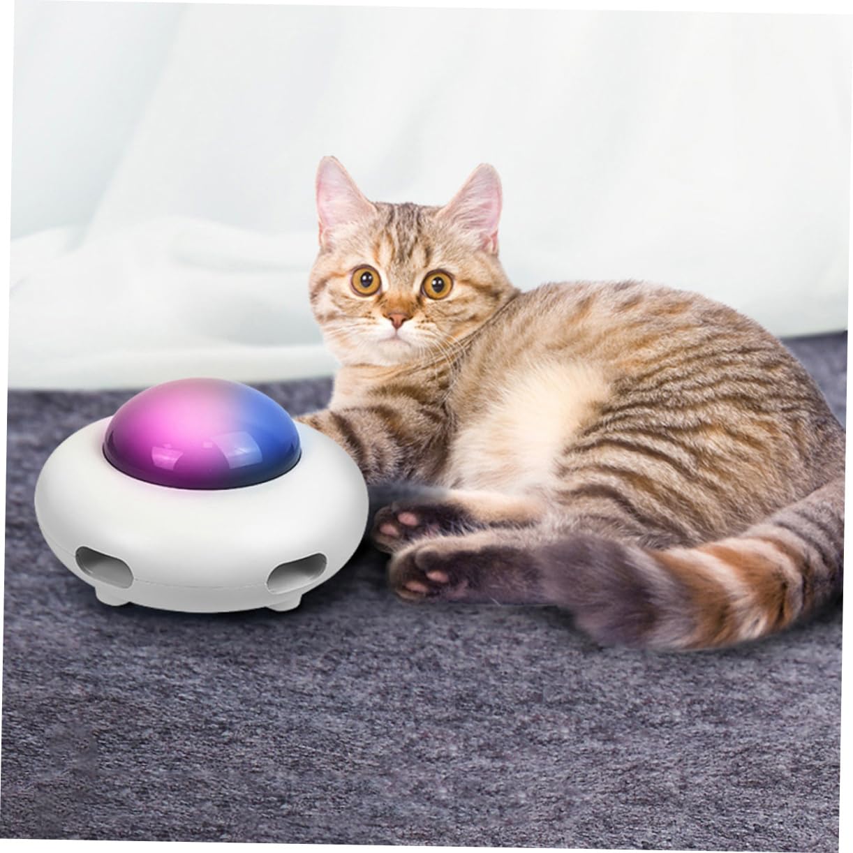 Supvox Automatisches Kätzchenspielzeug Elektrisches Katzenspielzeug Interaktives Zwitscherspielzeug Tragbares Elektrisches Haustierspielzeug Sicherer Spaß