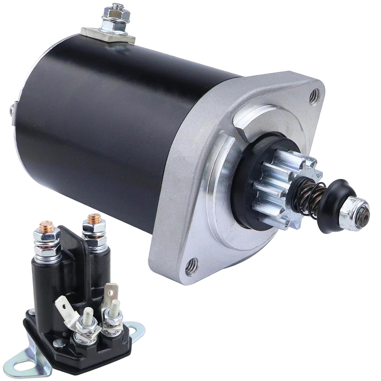 Starter & Relay for Kawasaki FR651V FR691V FS481V FS600V FS651V FS691V, 21163-0711 21163-0714 21163-0727 21163-0749 21163-7024 21163-7034 FR691V-AS04 Model 4(Starter+Relay)