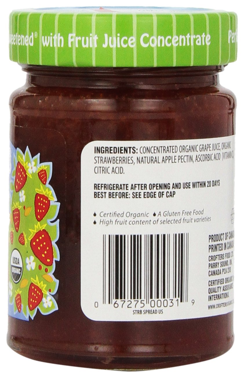 Crofter's Organic Strawberry Fruit Spread, 10 Oz