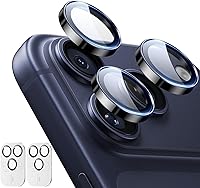 Vista 45 de ESR Protector de lente de cámara para iPhone 17 Pro Max/17 Pro/16 Pro Max/16 Pro/15 Pro Max/15 Pro/14 Pro Max/14 Pro, protectores de cámara Negro