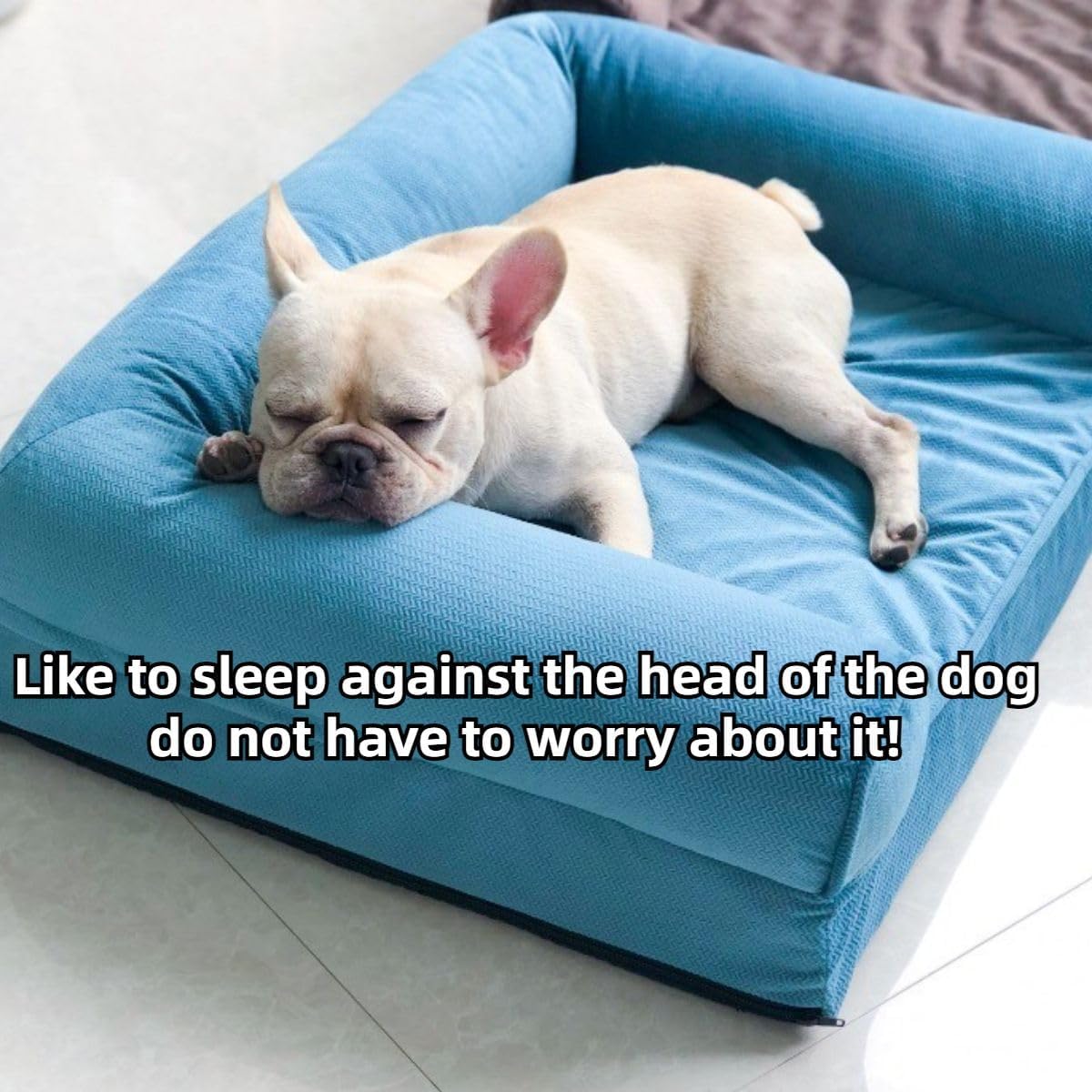 Dog Bed Couch for Small Medium Dogs, Orthopedic Pet Sofa with Sponge & Washable Fabric Cover, Soft Dog Sofa Bed for Indoor Puppies, Kitten, Cats Lounge Sleeping (Blue,Large)