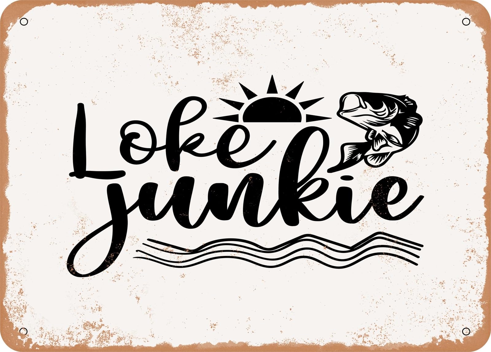 Miaomansenstore Metal Sign - Loke Junkie - Vintage Look Sign Home Decor