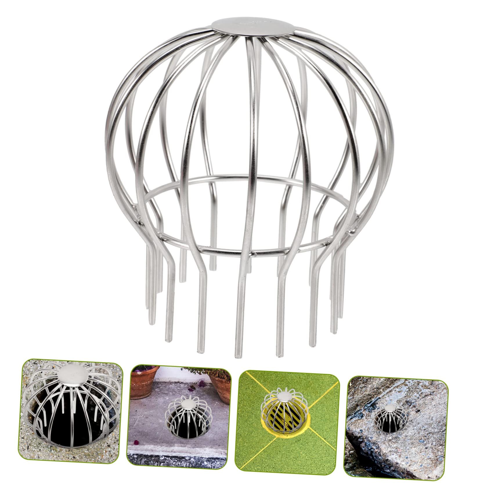 Grille De Protection Pour Gouttière En Acier Inoxydable - Diamètre 110-120mm - Anti-Feuilles Et Débris