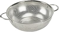 Chef Craft Select Micro-Perforated Stainless Steel Colander, 2.5 Quart - Rust-Proof, Footed Strainer for Pasta, Veggies & More
