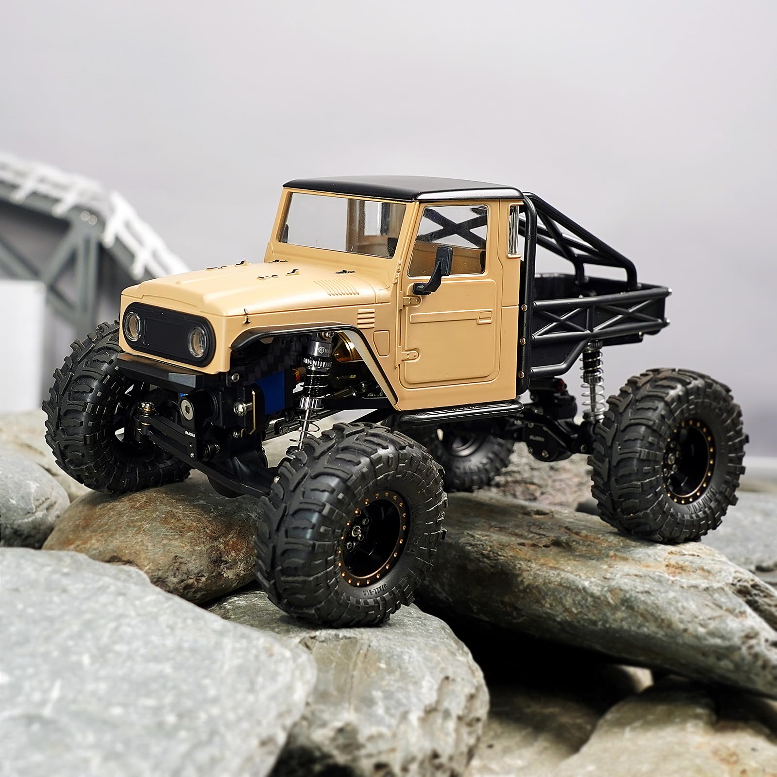 INJORA IR40-24 RC Half Truck Hard Body with Cage per 1/24 SCX24 Upgrade