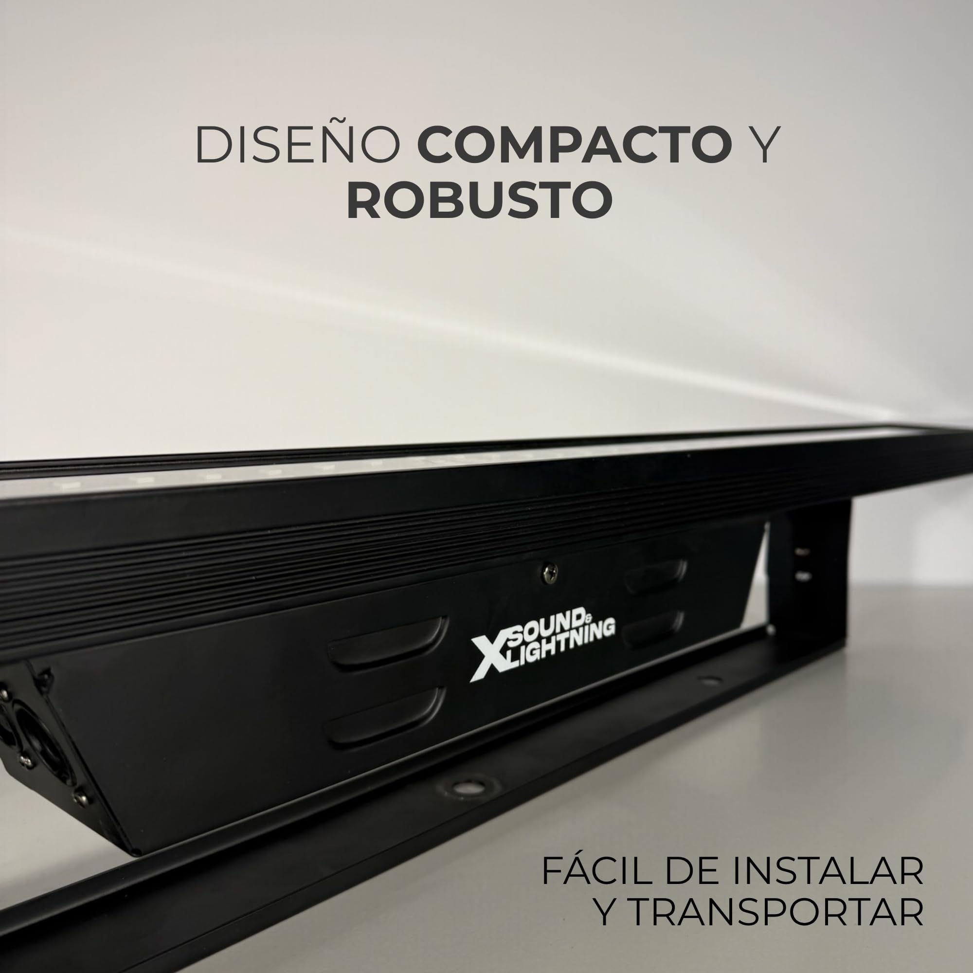 X SOUND & LIGHTING Barra Led 12 Ojos 120W RGBW con Amplia Cobertura y Colores Intensos para Accesorios Dj. Barra de Luz Led Compatible DMX con Efectos Personalizables de Luces para Discoteca