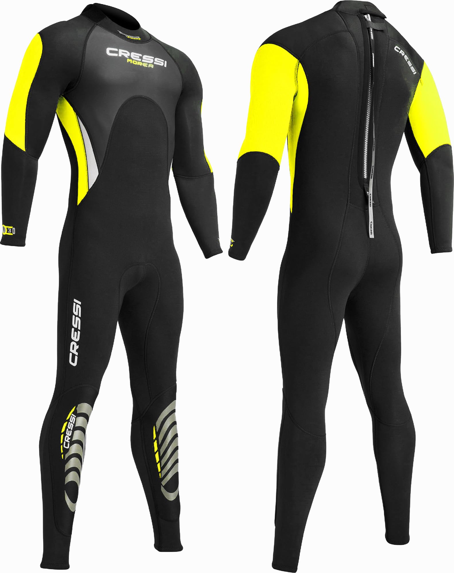 Amazon | CRESSI Morea Man Monopiece Wetsuit Black/Yellow 3XL/7
