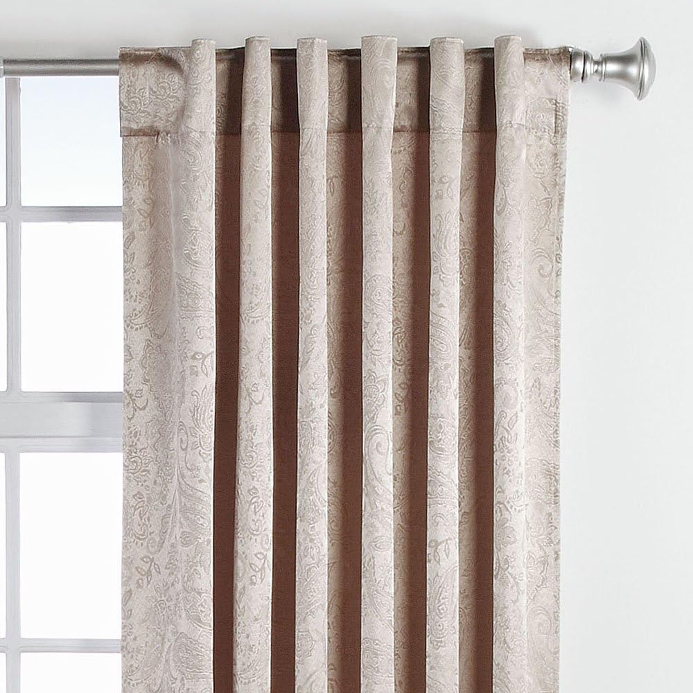 Stylemaster Home Products Gabrielle Curtain Panel, 56 in x 63, Taupe