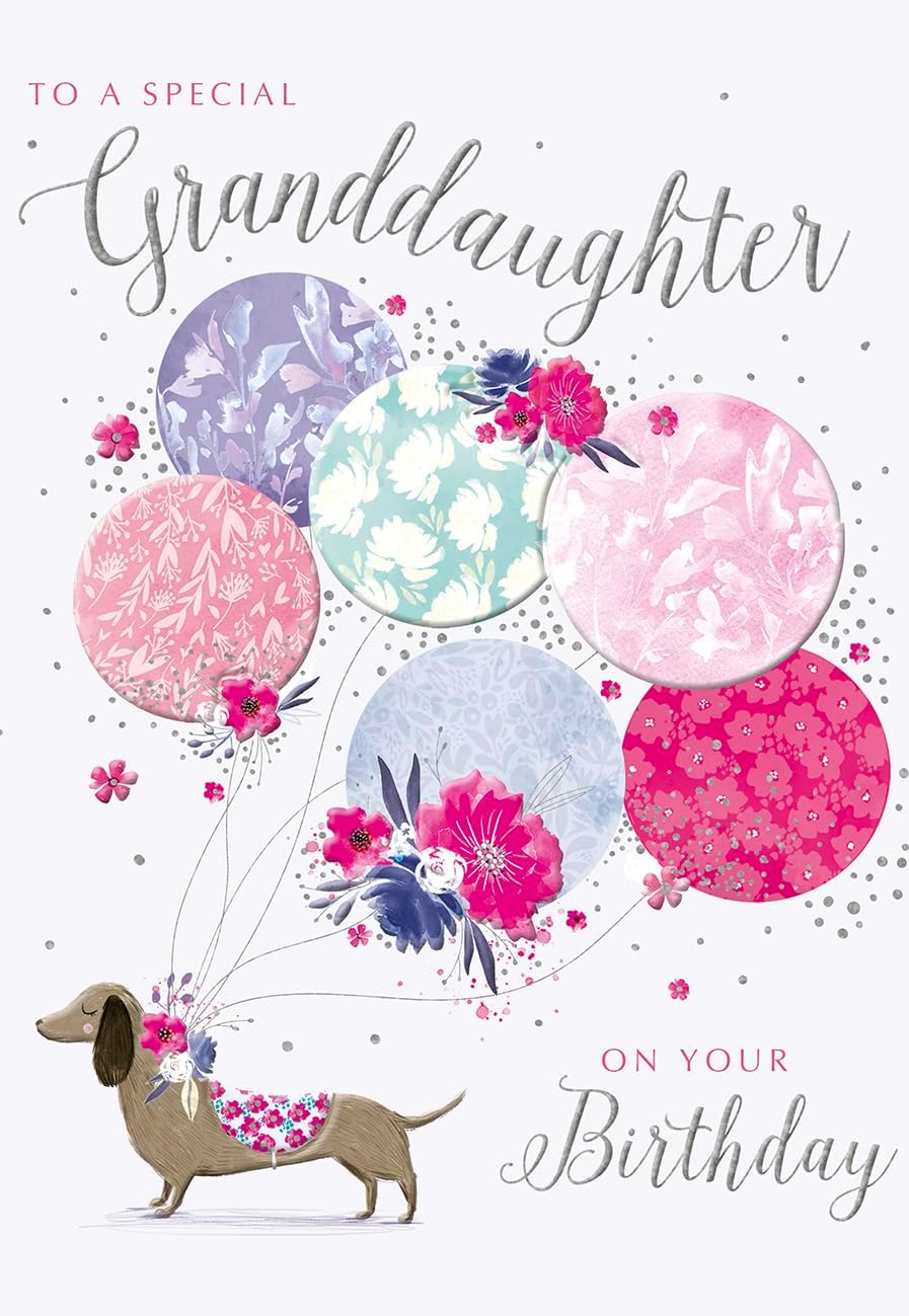 Goddaughter 1st Birthday Card - Special Goddaughter Age 1 - Bunny Rabbit, Rainbow And Balloon - Made In The UK - Eco-Friendly