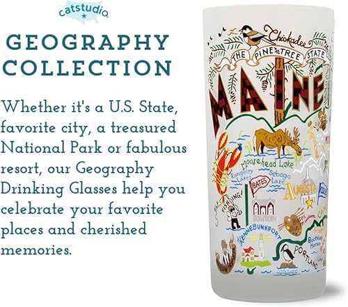 Miniatura 5 de Catstudio Vasos de vidrio esmerilado de Maine para cocina, bar, taza de bebida diaria o vaso de cóctel, vaso de vidrio apto para lavavajillas de 15