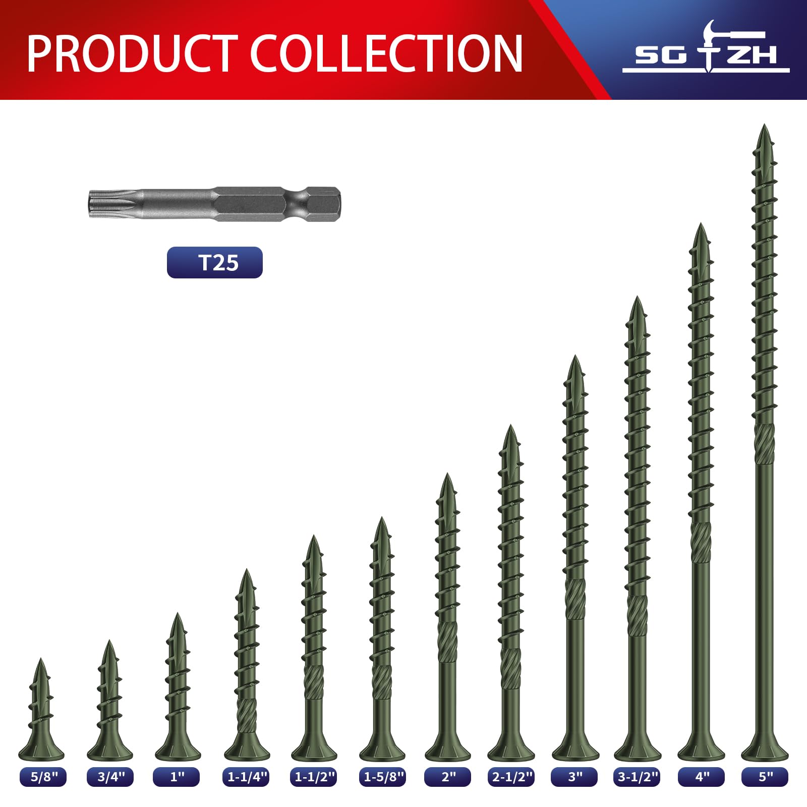 Green Rusted Screw Snapklik.com : SG TZH #8 X 2 Inch Deck Screws (1020Pcs) 8lb. Carbon ...