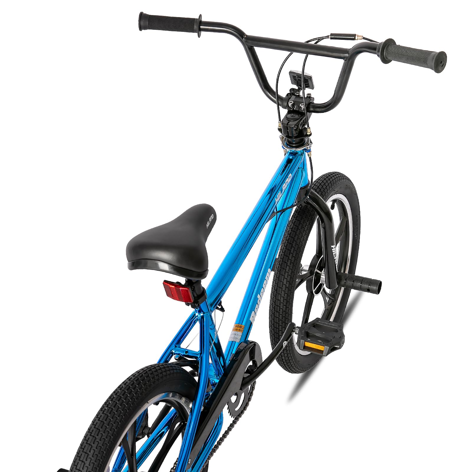 HILAND Vélo BMX 20 Pouces, 5 Rayons, Rotor 360°, Freestyle, 4 pegs, Convient aux Jeunes pour l'entraînement et Les Cascades, Bleu