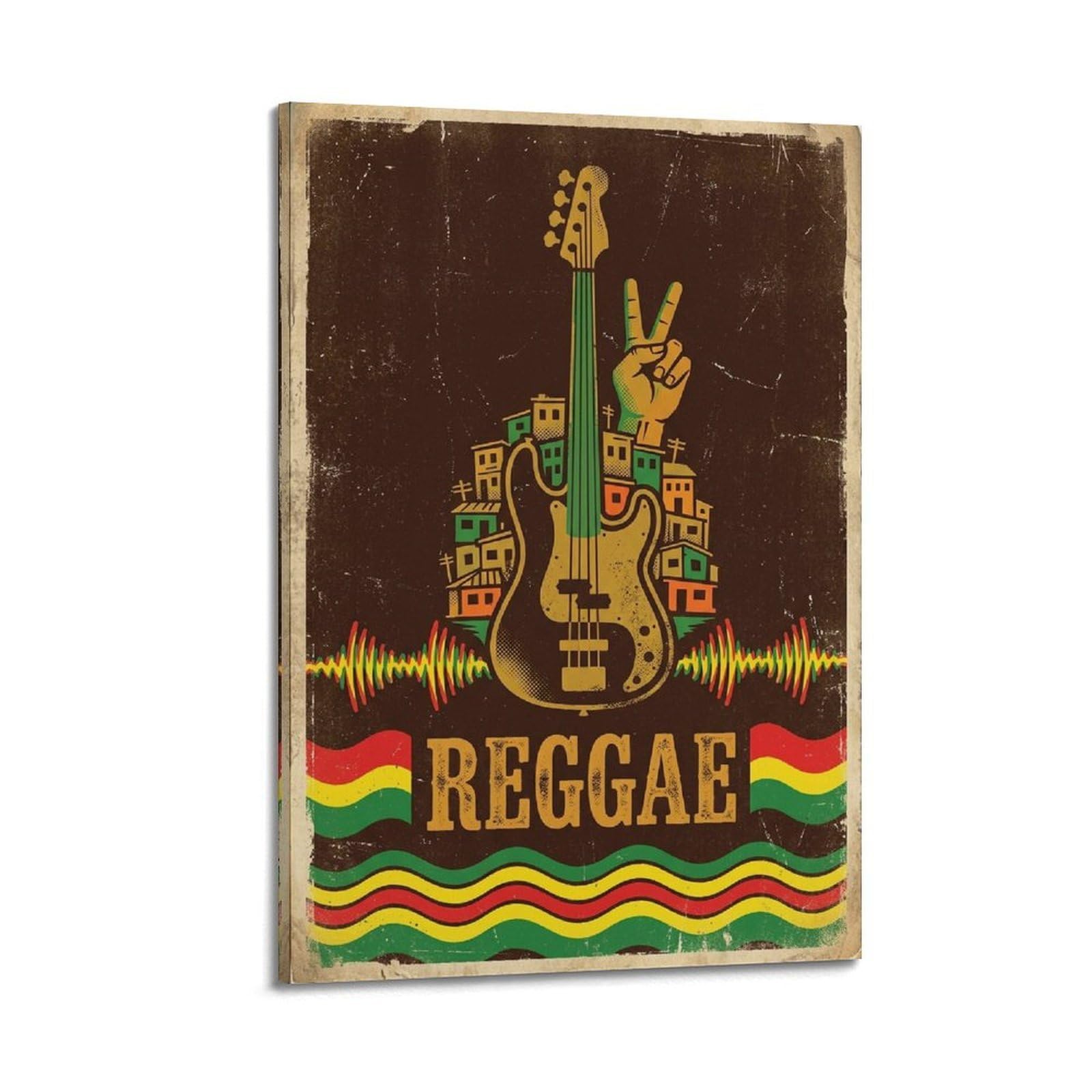 OKNGB Poster con musica Urban Reggae Peace Street Bass, stampa artistica da parete su tela, poster decorativo moderno per camera da letto, 50 x 75 cm