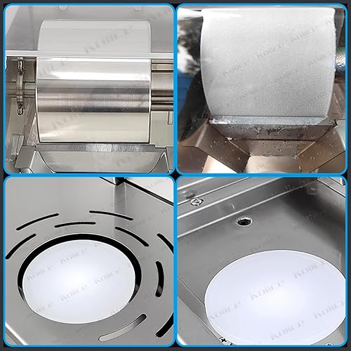 Miniatura 8 de Kolice Máquina automática comercial de trituración de hielo, afeitadora de cono de nieve, máquina de hielo de copo de nieve, refrigeración por aire