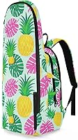 Vista 2 de Tennis Racquet Ball Bag Breathable Summer Pineapple Palm Leaf Blue Multiple Tennis Badminton Racket Bag for Tennis, Badminton, Pickleball raquetas