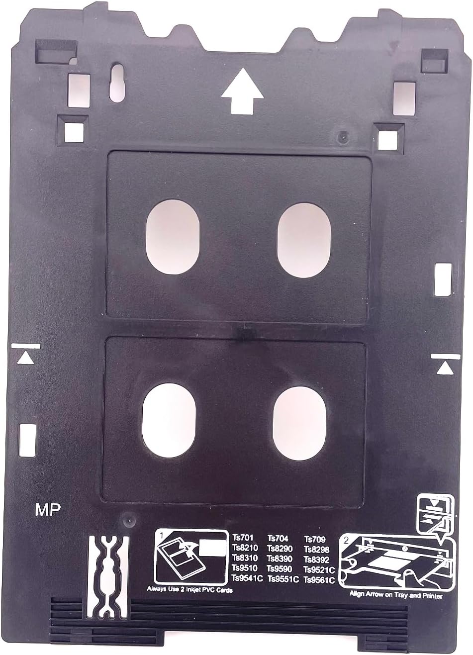 Inkjet PVC ID Card Tray for Canon PIXMA TS701 TS702 TS703 TS704 TS705 TS709 TS8220 TS8330 TS82xx, TS83xx, and TS95xx Series Printers (Canon MP/Multi-Purpose Tray Printers)