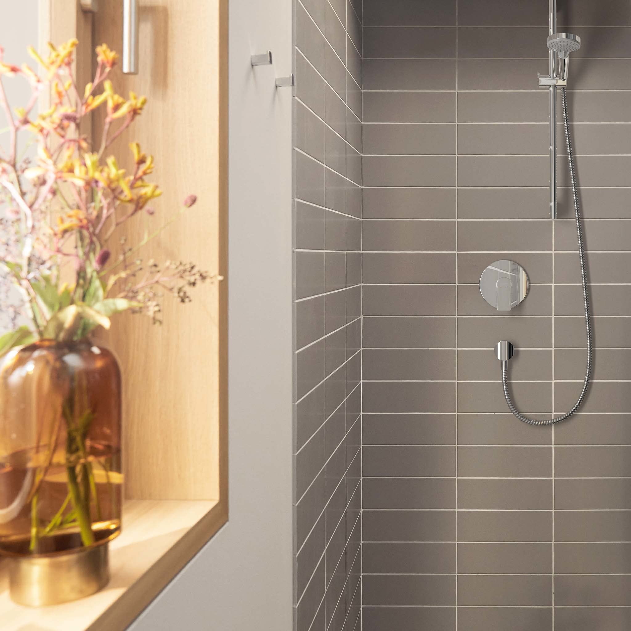 hansgrohe Rebris E miscelatore da incasso per doccia, rubinetto per doccia a 1 funzioni, cromo