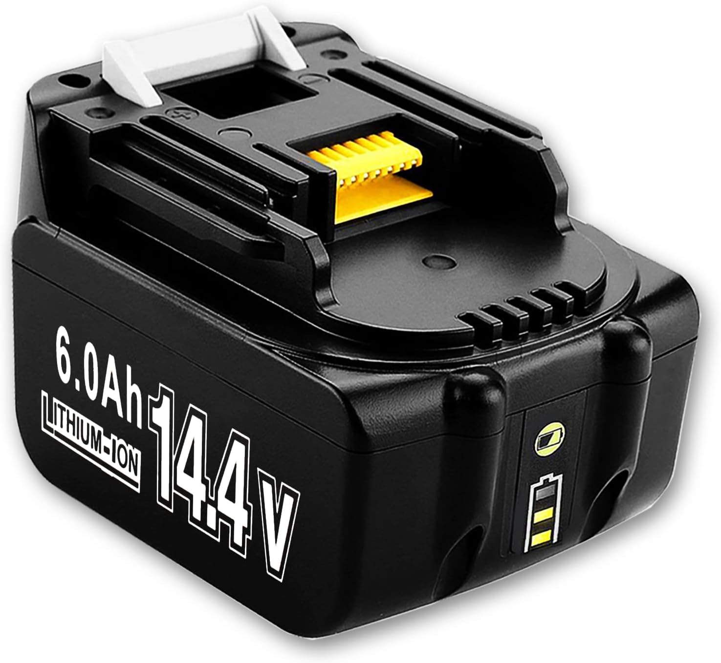 DTK BL1430B 14.4V 6.0Ah Battery Li-ion Replacement Battery For Makita 14.4V BL1430 BL1415 BL1440 BL1415N 196875-4 194558-0 195444-8 196888-5 with LED Indicator