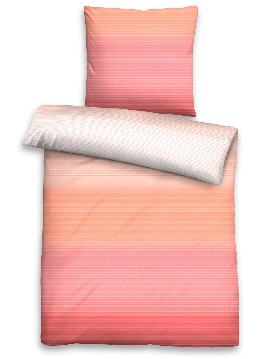 Biberna0022850 Soft Seersucker Bed Linen Set with Pillowcase (Cotton) 1x 155 x 220 cm and 1x 80 x 80 cm Yellow