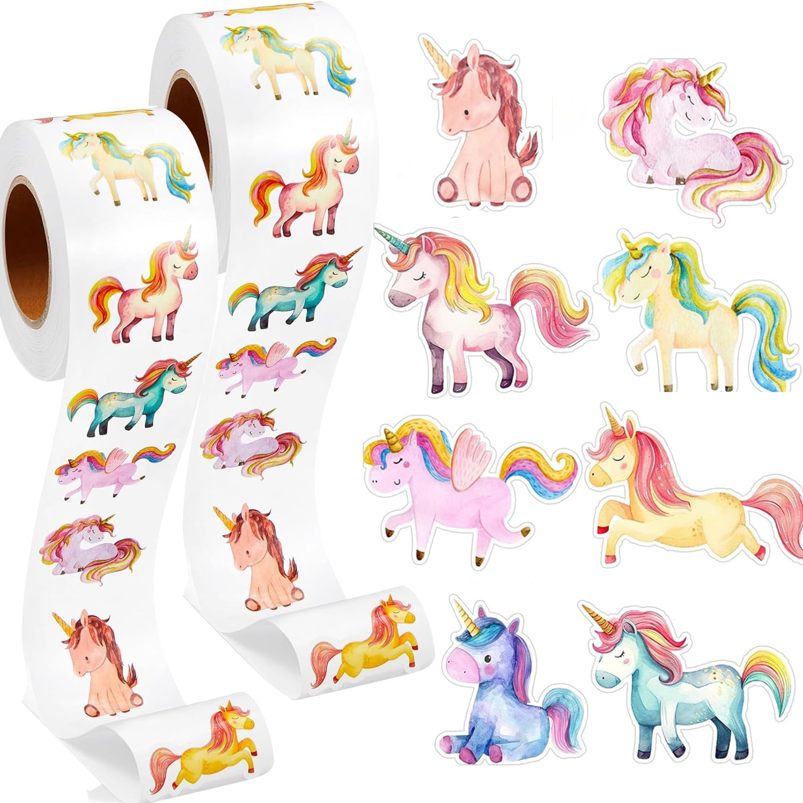 1000 adesivi a forma di unicorno, unicorno per laptop, auto, moto, bicicletta, skateboard, bagagli, valigia, accessori fai da te