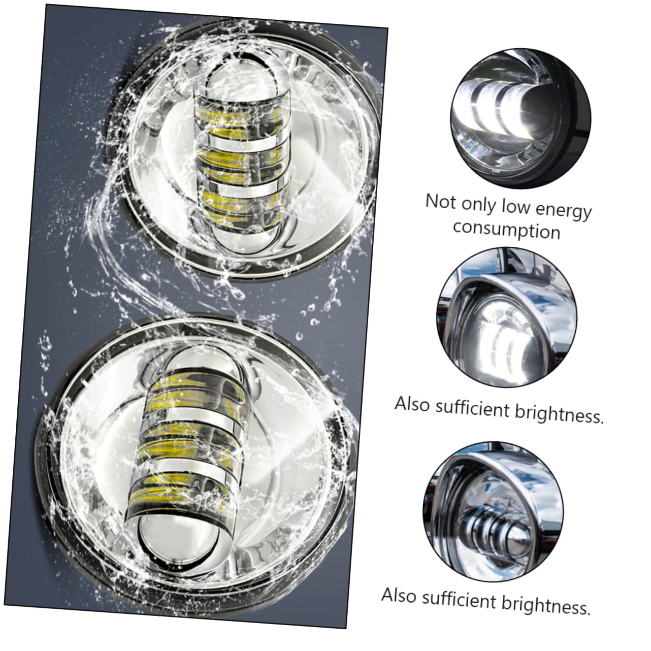 Faro LED Redondo de 4, 5 Pulgadas, 30w, 3000lm, 1 Par