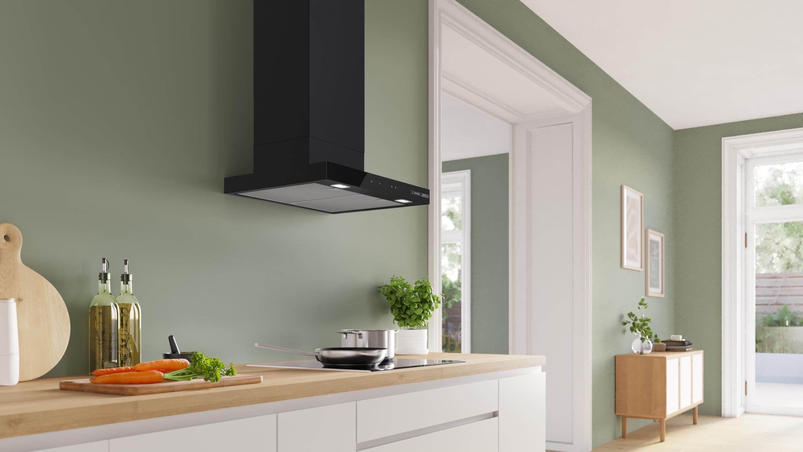 Serie 6, Wandesse, 60 cm, Mattschwarz, DWB67DN60