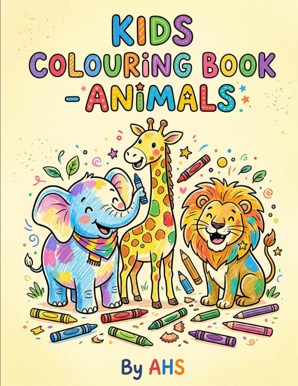 Animal Coloring Book for Kids Ages 3–6: Fun, Cute & Easy Animal Designs for Little Hands: Big, Simple Illustrations to Color and Enjoy – Perfect for Preschool & Kindergarten
