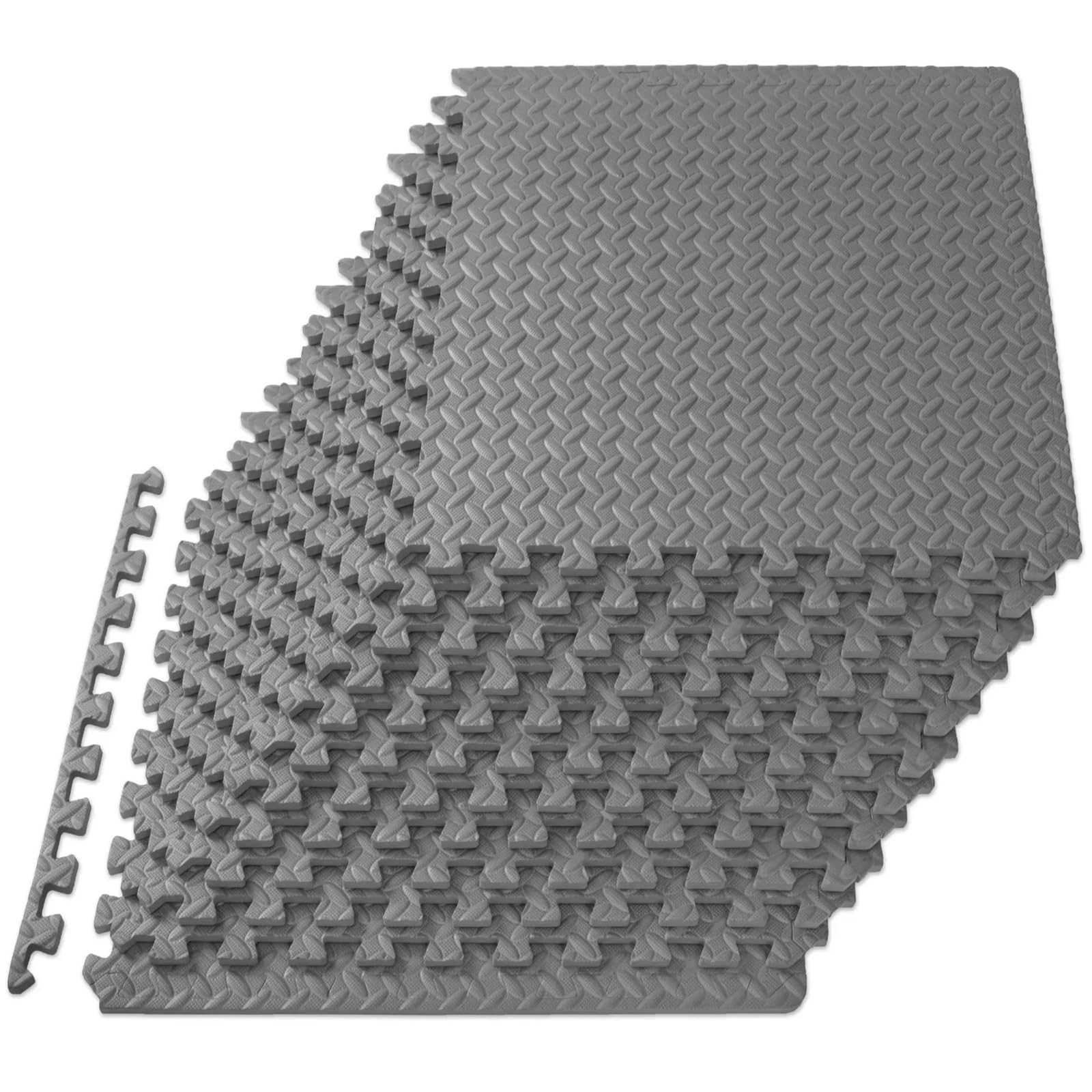 Tappeto Da Fitness A Puzzle Tappetini puzzle EVA di grandi dimensioni 60x60 cm Piastrelle ad incastro da 6/12 pezzi for la protezione della palestra casa