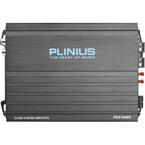 PLINIUS PHF1000D car Audio Amplifier Monoblock Class D MOSFER 1000 watts RMS Remote Subwoofer Level Control