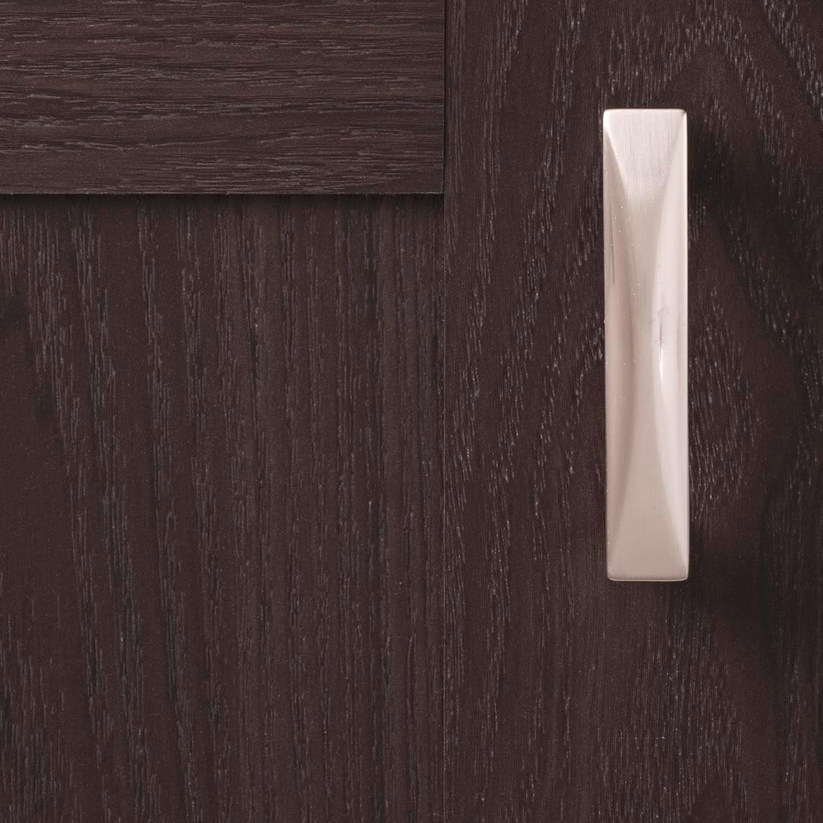 Hickory Hardware 10 Pack Solid Core Kitchen Cabinet Pulls, Luxury Cabinet Handles, Hardware for Doors & Dresser Drawers, 3 Inch Hole Center, Satin Nickel, Crest Collection