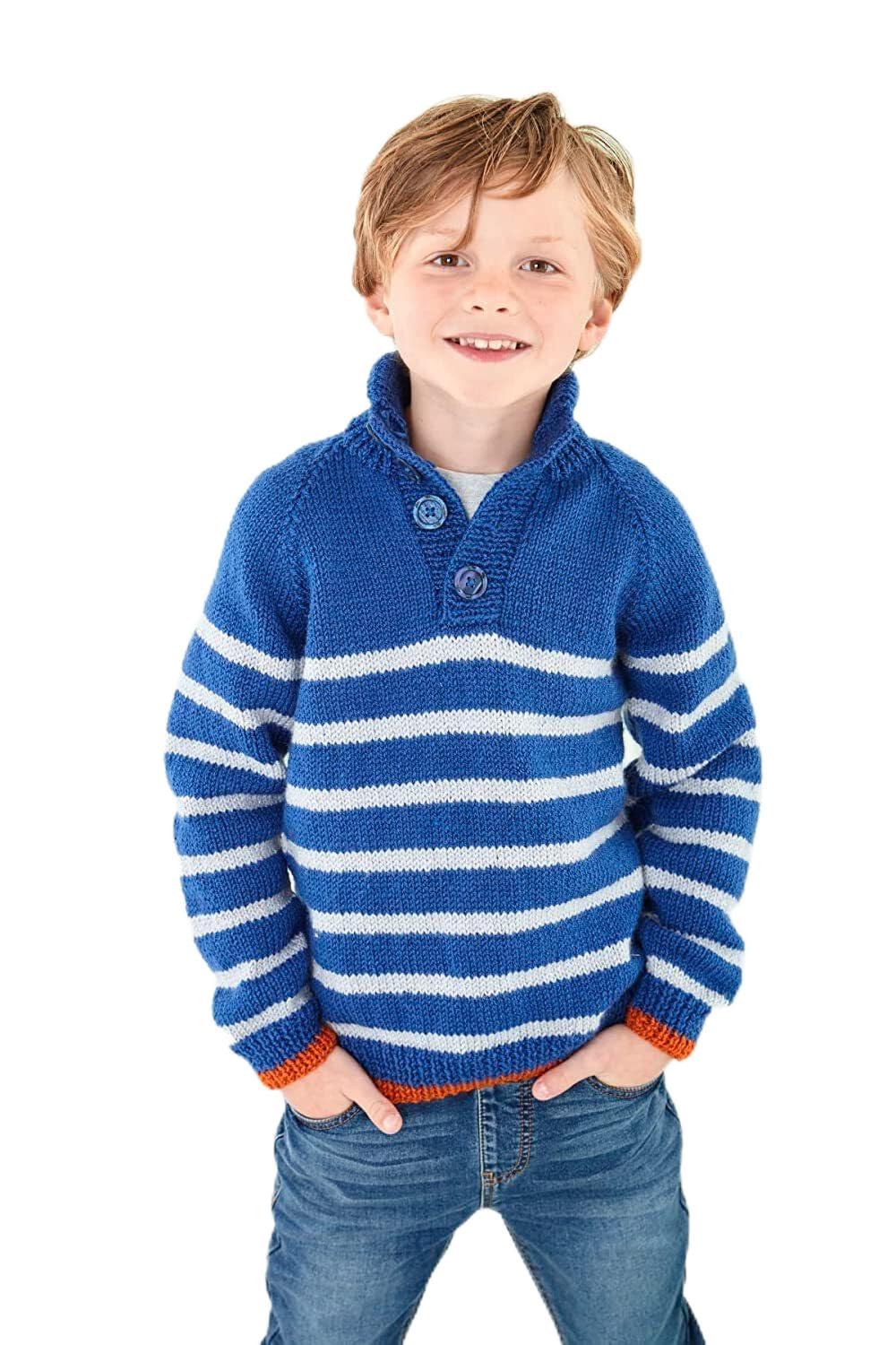 King Cole DK Knitting Pattern Men's and Boy's Sweaters with Raglan Sleeve 5939
