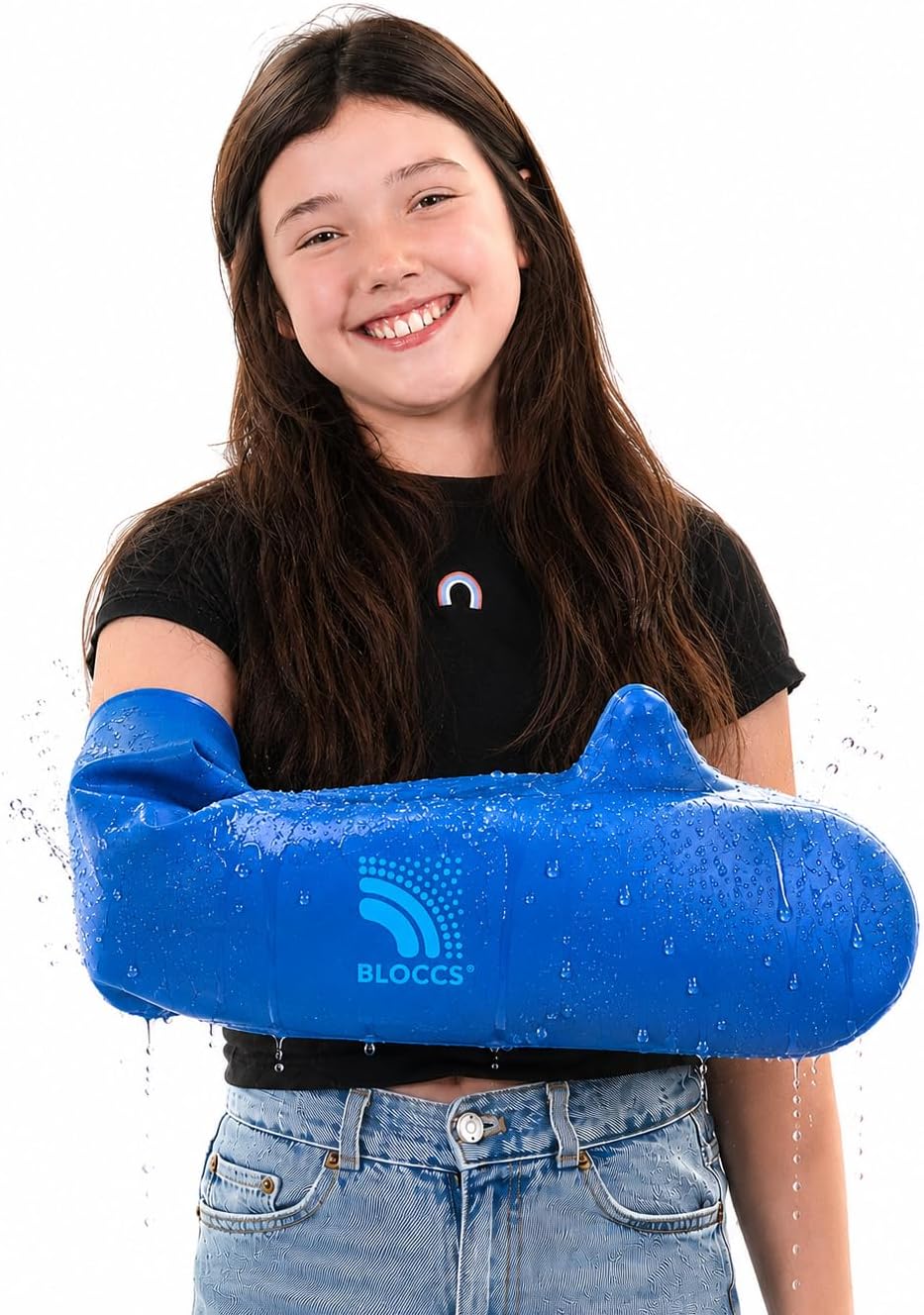 Bloccs Waterproof Child Arm Cast Cover for Shower, Bathing & Swimming - Plaster Cast, Dressing & Bandage Protector - CA79-L - Child Arm (Large)