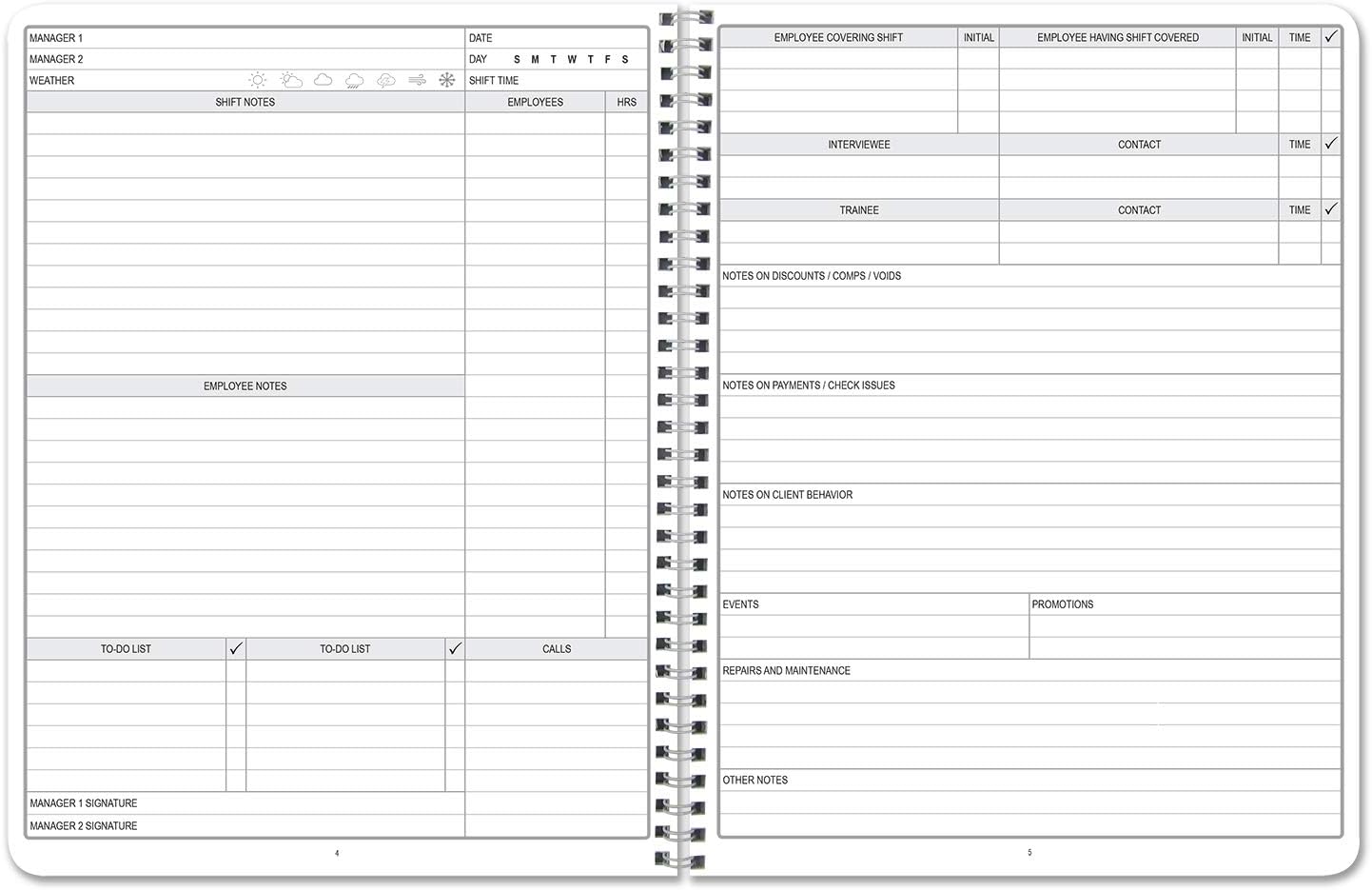 BookFactory Payroll Record Book/Employee Payroll Weekly Log Book/Logbook/Journal - 100 Pages, 8.5"x11", Wire-O, (LOG-104-7CW(Payroll)-BX) : Office Products