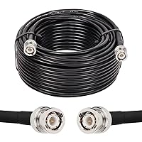 Vista 16 de Cable BNC - Cable coaxial RG58 de 8 pies de 50 ohmios macho a macho, cable coaxial de extensión BNC de baja pérdida con para antenas, radios RF